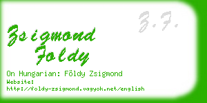 zsigmond foldy business card
